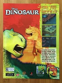 Disney's Dinosaur PS1 Dreamcast GBC 2000 Vintage Print Ad/Poster Official Art