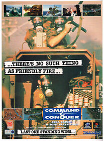 Command & Conquer Video Game 1995 Sega Saturn Playstation Magazine Ad Advert