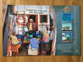 Sega Marine Fishing Dreamcast 2000 Print Ad/Poster Funny Boat Captian Pop Art!