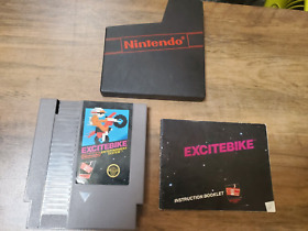 Excitebike (Nintendo NES, 1985) Video Game Cartridge and Manual