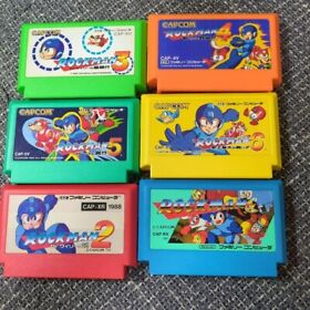 Rockman 1  2 3 4 5 6  Famicom Nintendo Japan Capcom 4 Games