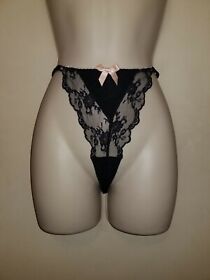 Agent Provocateur Joseline thong black with pink size AP 5 X-Large NWT