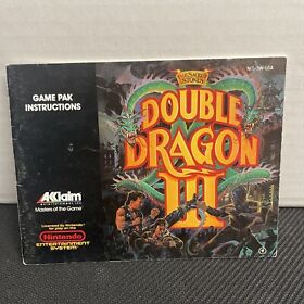 Double Dragon 3 III NES Manual Only ~~Phoenix Comics NW~~