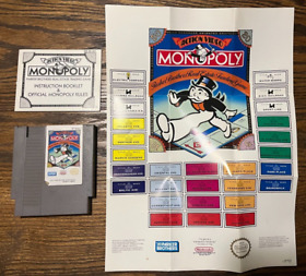 Monopoly for Nintendo Entertainment System NES w/Poster and Manual