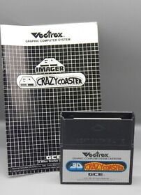 VECTREX original vintage 3D CRAZY COASTER cart instructions GCE 1983 for imager