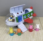 Peppa Pig Holiday Jet Toy Air Plane w/ 4 Peppa Pig Figures Plane Only No Noise