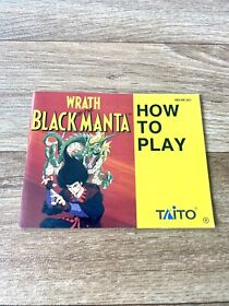 Wrath of the Black Manta solo libretto di istruzioni - Manuale Nintendo NES