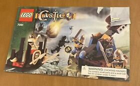 LEGO 7091 Castle Knight's Catapult Defense Instruction Manual ONLY - NO Pieces