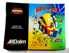 The Simpsons Bart vs The World  NES Instruction Manual ONLY