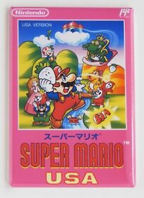 Super Mario Bros 2 USA FRIDGE MAGNET video game box famicom