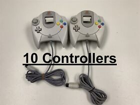 Lot of 10 - Sega Dreamcast White Controller HKT-7700 - Used & Tested