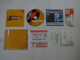 Sega Dreamcast "CRAZY TAXI" DC 2000 Driving Action Game w/Obi Hagaki Japan #0048
