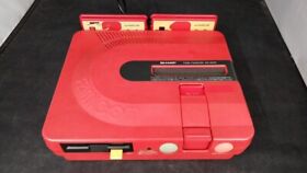 Sharp Twin Famicom Nes Console System AN-500R VG condition Japan Free shipping