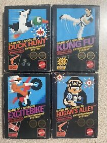 Nintendo NES - Set Of 4 - Duck Hunt, Hogans Alley, Kung Fu & Excitbike