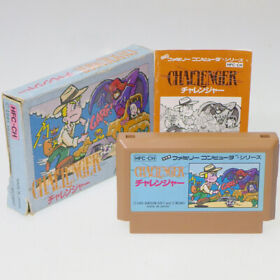CHALLENGER Famicom Nintendo FC Japan Import HUDSON Complete Very RARE !