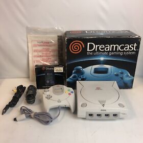 SEGA Dreamcast Console HKT 3020 - COMPLETE IN BOX CIB OEM US WORKING W/ VMU CIB