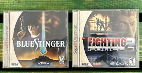 Dreamcast Game Bundle - Blue Stinger / Fighting Force 2 - Complete Working