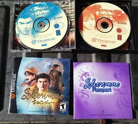 Shenmue for Sega Dreamcast - Immaculate 4 discs (3 game, 1 passport) and 2 books