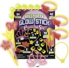 54 Pcs Halloween Glow Stick Bulk Light Up Party Supplies Set Glow in the Dark