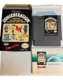 CLASSIC CONCENTRATION (Nintendo 1988 / NES)  Box Liner Book Cartridge