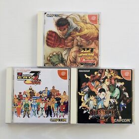 Street Fighter III 3 3rd Strike Zero 3 W Impact 3 set of  games Dreamcast Japan