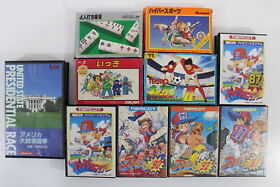 Lot 10 Boxed No Manual Japanese Nintendo Famicom FC Japan Games Baseball Tsubasa
