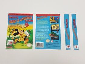 Mickey's Safari in Letterland Nintendo NES Rental Cut Box ONLY *DAMAGED