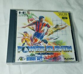 POWER ELEVEN Game CIB Complete  for PC Engine Hu Card Hucard Vol. 39 TG16 Soccer