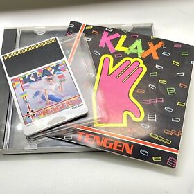 Klax Turbo Grafx 16 Case Hu Game Card Plastic Sleeve Manual 1990 Gift