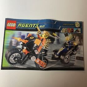 LEGO Agents 2.0 #8967 Gold Tooth's Getaway Instruction Manual ONLY!