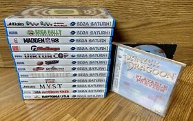 Sega Saturn 13 Game Lot - All Cleaned And Tested - Free Shipping