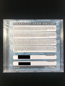 Phantasy Star Online Master Rare Sega Dreamcast White Label SEALED Unopened
