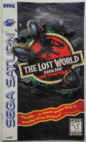 The Lost World: Jurassic Park: Instuction Manual (Sega Saturn, 1997) No Game!
