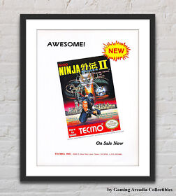Ninja Gaiden II The Dark Sword Of Chaos NES Glossy Promo Poster Unframed G5412