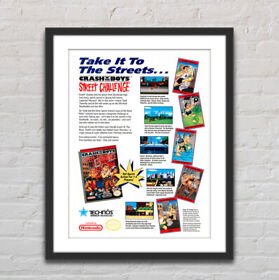 Crash 'N' The Boys Street Challenge NES Glossy Promo Ad Poster Unframed G0428
