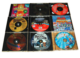 Video Game Lot 9 Discs Mixed PC CD-ROM Rated E - Discs and Cases Only Untested