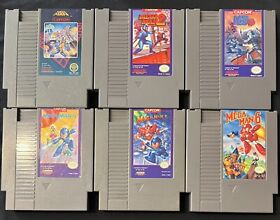 Mega Man Lot NES Authentic - 1 2 3 4 5 6 All Good Condition! Please See Pics!!