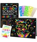 RMJOY Scratch Paper Art Notebook 2PC Rainbow Scratch Off Craft Book USA
