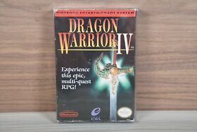 Dragon Warrior IV 4 NES Complete CIB w/ Manual, Box ,Chart, Map, Reg all Inserts
