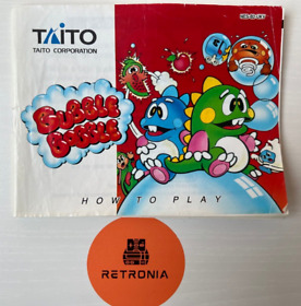 Bubble Bobble Nintendo Nes manuale di istruzioni di gioco versione UK