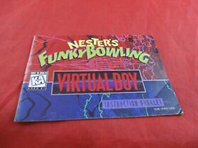 Nester's Funky Bowling Nintendo Virtual Boy Instruction Manual Booklet ONLY
