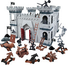 Medieval Castle Knight Toy Solider Army Figures Toy, DIY Assembled Castle Model 