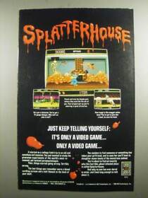 1991 NEC TurboGrafx Splatterhouse Game Ad - Just keep telling yourself