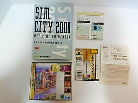 SIM CITY 2000 Sega Saturn SEGA SS Japan manual Obi Guidebook