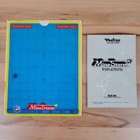 GCE Vectrex - Mine Storm Manual & Overlay ONLY No Game 1982