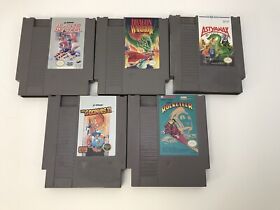 Lot Of 5 NES Nintendo Games Dragon Warrior Rocketeer Goonies Astyanax Blades
