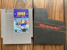 1943: The Battle of Midway Nintendo NES 1988 Cartridge & Sleeve Only Authentic!