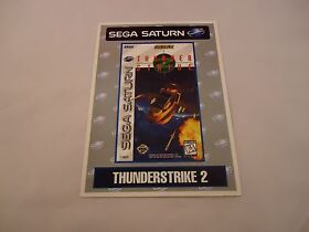 Thunderstrike 2 Sega Saturn Vidpro Promotional Display Card ONLY