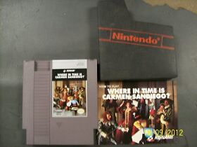 Where in Time is Carmen Sandiego? Nintendo NES 1991dust cover instruction manual