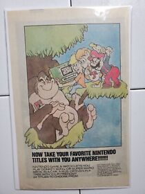 1986 Portable Nintendo Game & Watch Mario Donkey Kong Vintage Comic ad